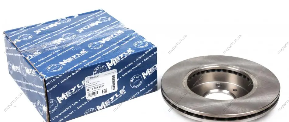 Диск гальмівний (передній) Nissan Almera 00-/Primera -02 (257x22) 36-15 521 0014 MEYLE 36-15-521-0014 (фото 1)