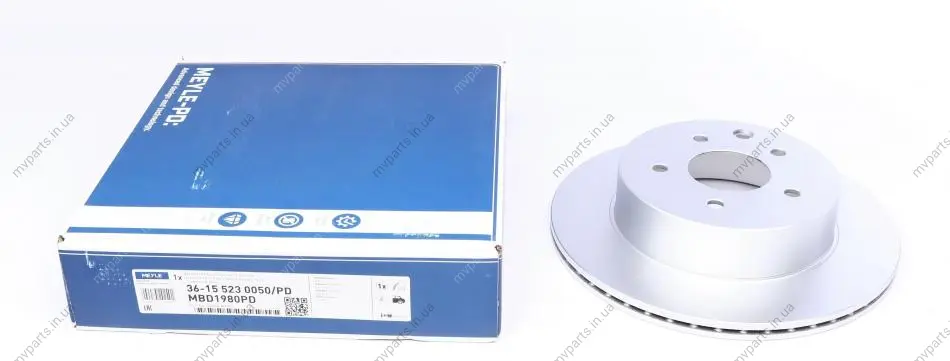 Диск гальмівний (задній) Nissan Leaf 10-/Juke 14-/Qashqai 10-/X-Trail 01-13 (292x16) 36-15 523 0050/PD MEYLE 36-15-523-0050-PD (фото 1)