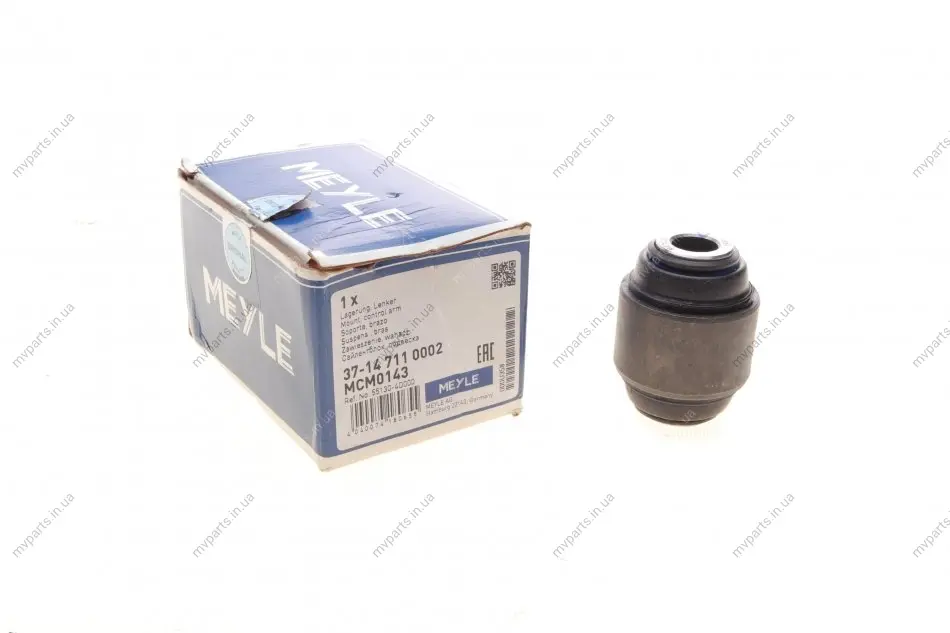 Сайлентблок важеля (заднього) Hyundai Elantra/I30/IX55/Santa Fe/Kia Cee\'d/Optima/Sorento/Sportage 05- 37-14 711 0002 MEYLE 37-14-711-0002 (фото 1)