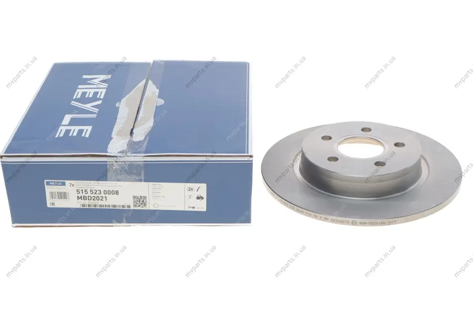 Диск гальмівний (задній) Ford C-max/Focus/Volvo C30/C70/S40/V50 04- (280x11) 515 523 0008 MEYLE 515-523-0008 (фото 1)