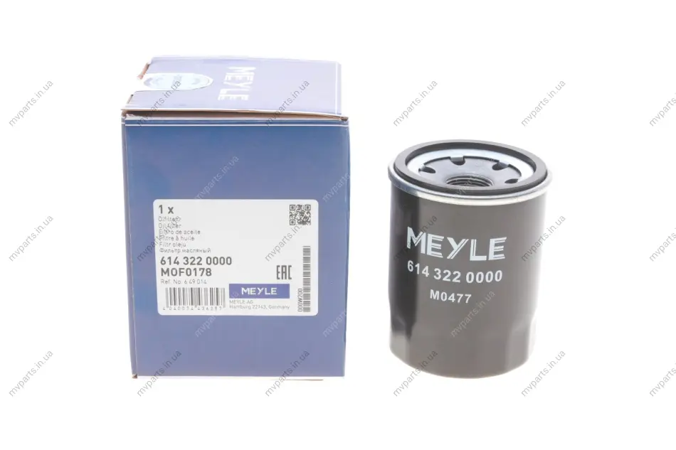 Фільтр масляний Mazda 626 II 1.6-2.0 -87 614 322 0000 MEYLE 614-322-0000 (фото 1)