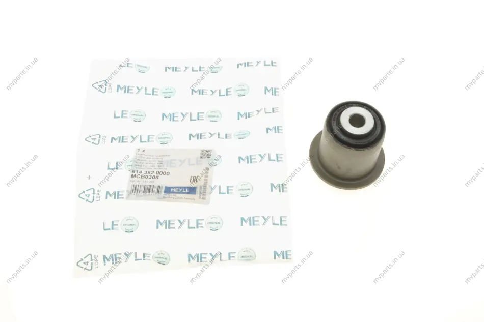 Сайлентблок важеля (переднього/знизу/ззаду) Opel Astra G 98-05 614 352 0000 MEYLE 614-352-0000 (фото 1)