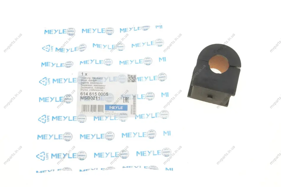 Втулка стабілізатора (переднього) Renault Trafic 01- 614 615 0005 MEYLE 614-615-0005 (фото 1)