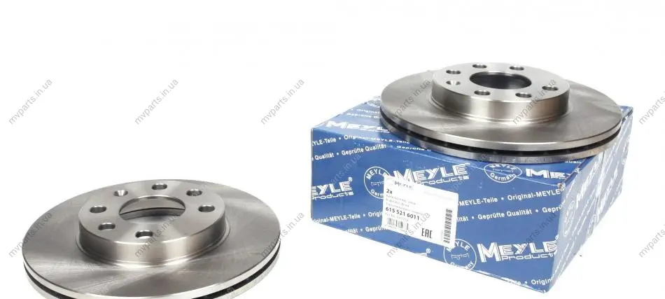Диск гальмівний (передній) Opel Astra F/Kadett E 91- (236x20) 615 521 6011 MEYLE 615-521-6011 (фото 1)
