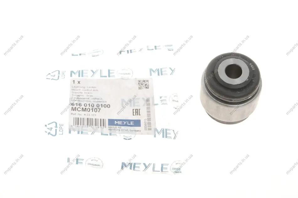 Сайлентблок важеля (заднього/плаваючий) Opel Vectra B 95-03 616 010 0100 MEYLE 616-010-0100 (фото 1)