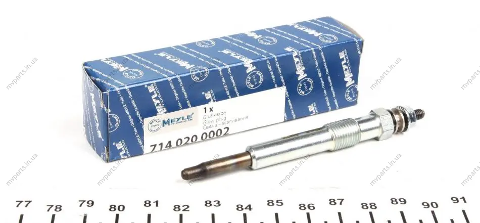 Свічка розжарювання Ford Connect 1.8DI/TDCI 02- (11V) 714 020 0002 MEYLE 714-020-0002 (фото 1)