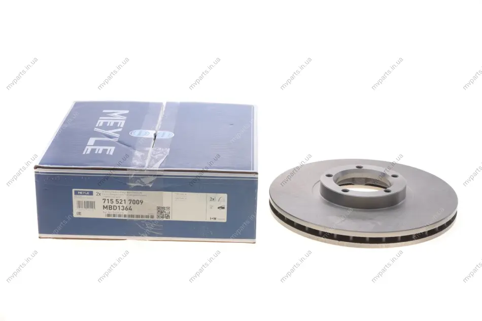 Диск гальмівний (передній) Ford Transit 91-00 T15" (270x24) 715 521 7009 MEYLE 715-521-7009 (фото 1)