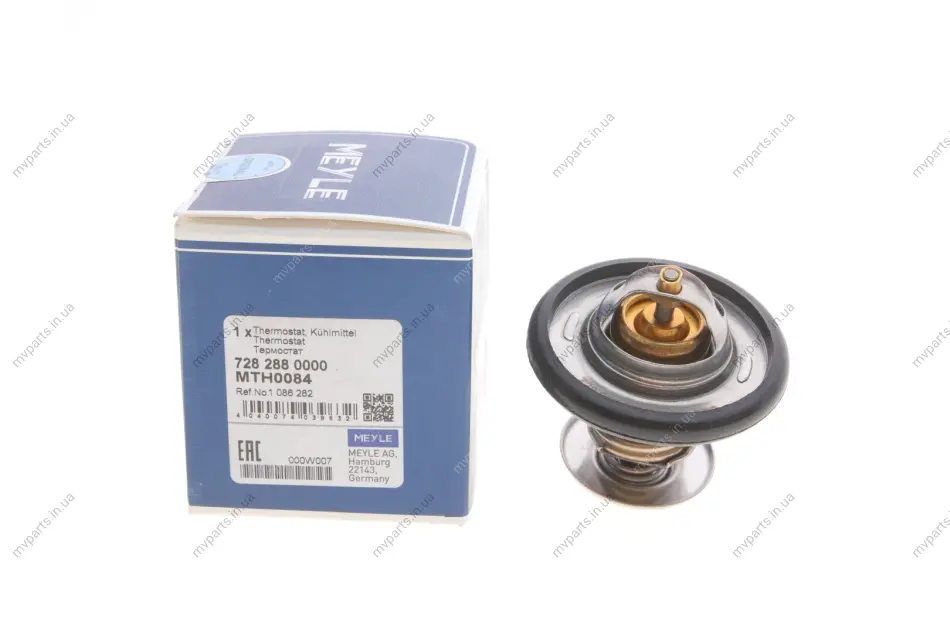 Термостат Ford Transit 2.5D/TD 91-00/Connect 1.8 02- (88°С) (з прокладкою) 728 288 0000 MEYLE 728-288-0000 (фото 1)
