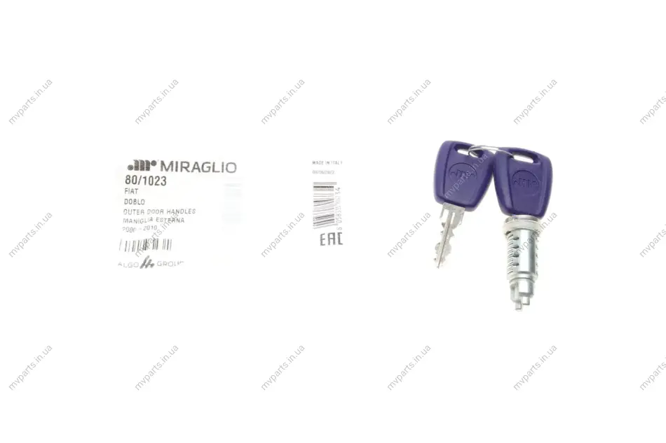 Сердцевина замка дверей Fiat Doblo 01- 80/1023 MIRAGLIO 80-1023 (фото 1)