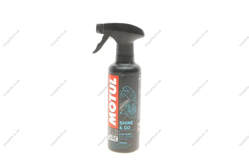 Засіб для полірування поверхонь мотоцикла (силіконовий) E5 Shine & Go (400ml) MOTUL 818816 (фото 1)