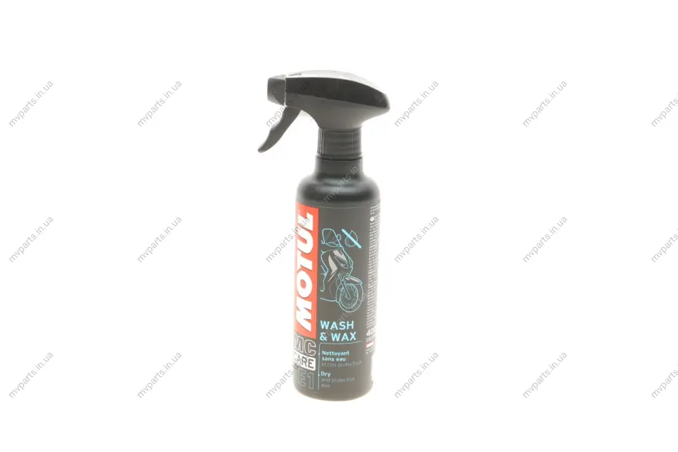 Засіб для очищення мотоциклів (сухого) E1 Wash & Wax (400ml) MOTUL 818916 (фото 1)