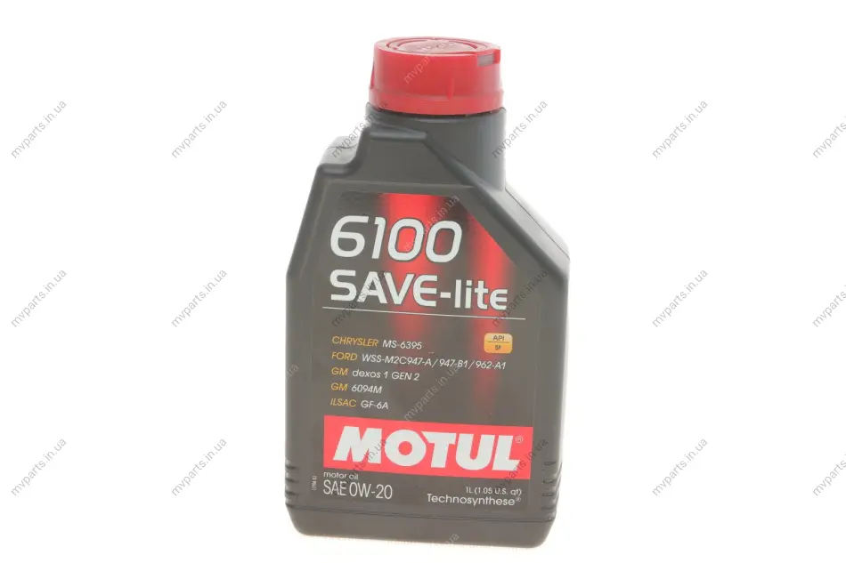 Олива 0W20 SAVE-lite SAE 6100 (1л) (dexos1/Ford 947-A) (108002) заміна на 842011 MOTUL 841211 (фото 1)
