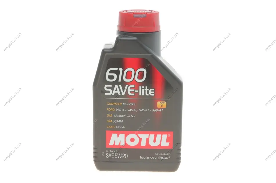Олива 5W20 6100 Save-lite (1л) (FORD M2C 930A/FORD M2C 945A/GM dexos1/GM 6094M) заміна на 842111 MOTUL 841311 (фото 1)
