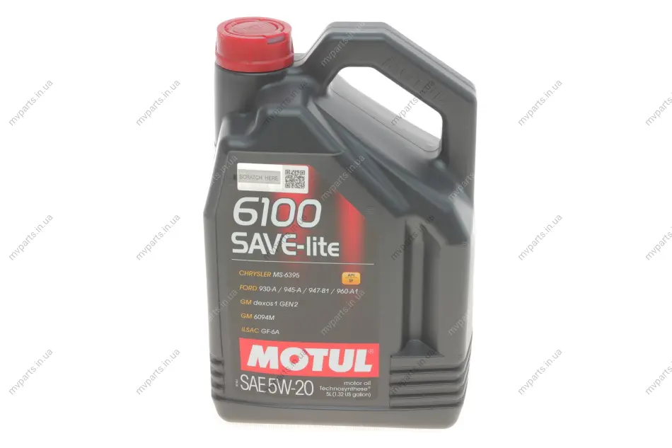 Олива 5W20 6100 Save-lite (5L) (FORD M2C 930A/FORD M2C 945A/GM dexos1/GM 6094M) знято з виробн MOTUL 841351 (фото 1)