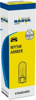 Автолампа WY5W 12V 5W W2.1x9.5d (без цоколя, жовта) NARVA 171693000
