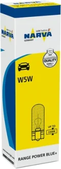 Автолампа W5W 12V 5W W2.1x9.5d Range Power Blue+ (без цоколя) NARVA 171893000