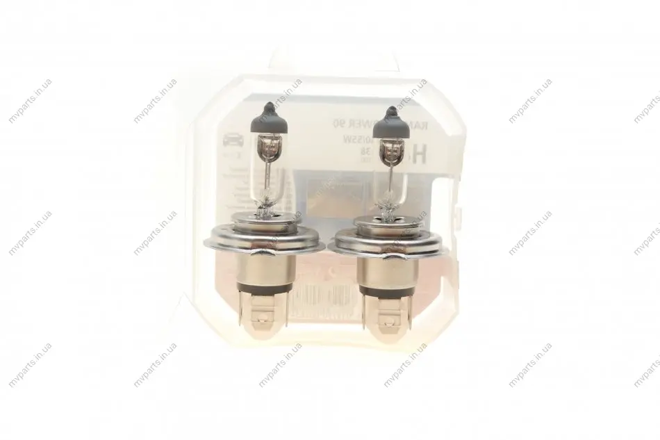 Автолампа H4 12V 60/55W P43t Range Power 90 (к-кт 2 шт) NARVA 480032100 (фото 1)