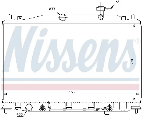 Радіатор охолодження HYUNDAI Accent II (LC) (вир-во Nissens) NISSENS 67503 (фото 1)