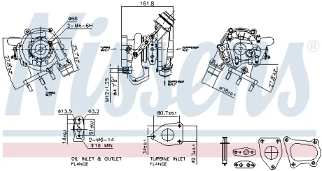 Турбіна OPEL/RENAULT 2.0/2.3 CDTI M9R/M9T під воду та масло, воду можна не підключати(вир-во Nissens NISSENS 93233