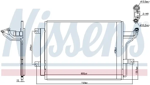 Конденсатор кондиціонера MAZDA 3 01/19+ SKYACTIV (вир-во Nissens) NISSENS 940909 (фото 1)