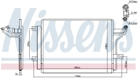 Конденсатор кондиціонера MAZDA 3 01/19+ SKYACTIV (вир-во Nissens) NISSENS 940909
