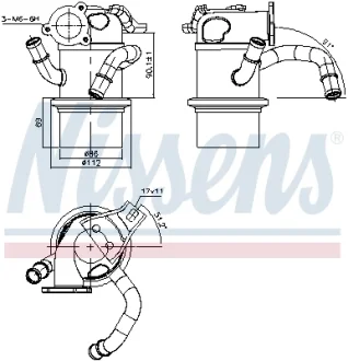 Радіатор віпрацьованних газів VW TIGUAN (2008) 2.0 TDI (вир-во Nissens) NISSENS 989315