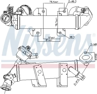 Радіатор віпрацьованних газів NISSAN X-TRAIL/ RENAULT TRAFIC (вир-во Nissens) NISSENS 989389