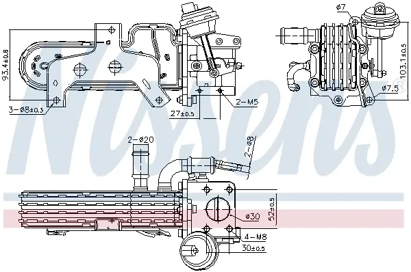 Радіатор віпрацьованних газів VAG (вир-во Nissens) NISSENS 989420 (фото 1)