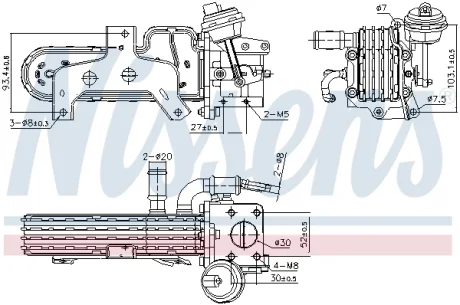 Радіатор віпрацьованних газів VAG (вир-во Nissens) NISSENS 989420
