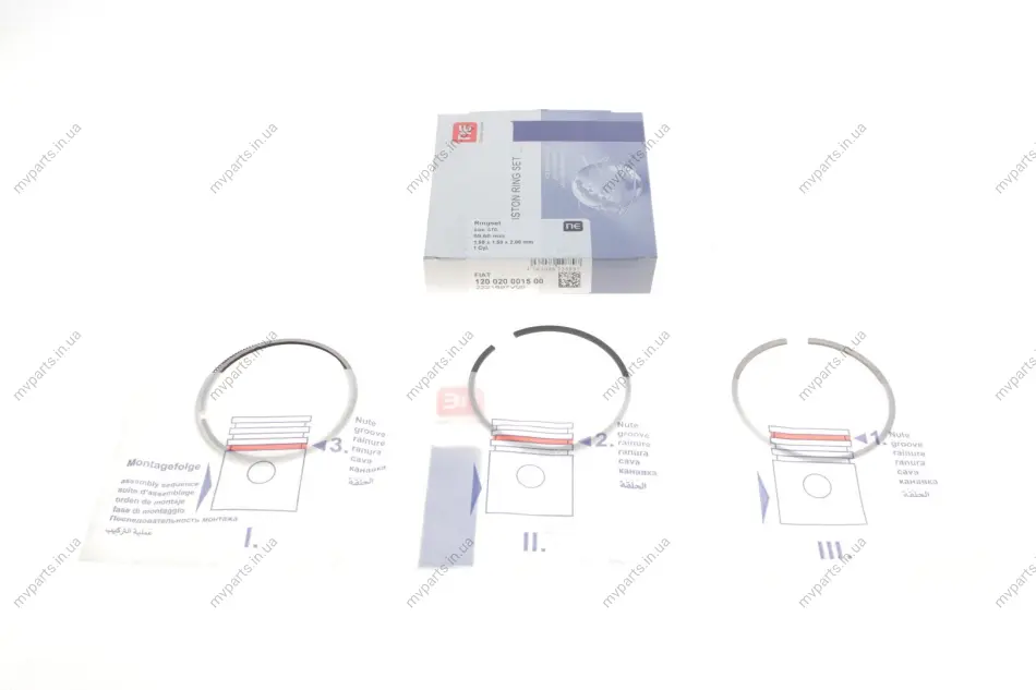 Кільця поршневі Fiat Punto/Fiorino 1.3D/CDTI 07- (69.60mm/STD) (1.5-1.5-2) = 8920190000 120 020 0015 00 NPR 120-020-0015-00 (фото 1)
