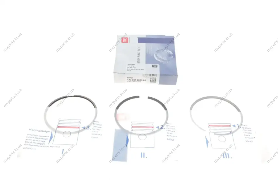 Кільця поршневі Ford Connect 1.8TDCI 02- (82.50mm/STD) (2.5-2-3) = 8921060000 120 021 0005 00 NPR 120-021-0005-00 (фото 1)