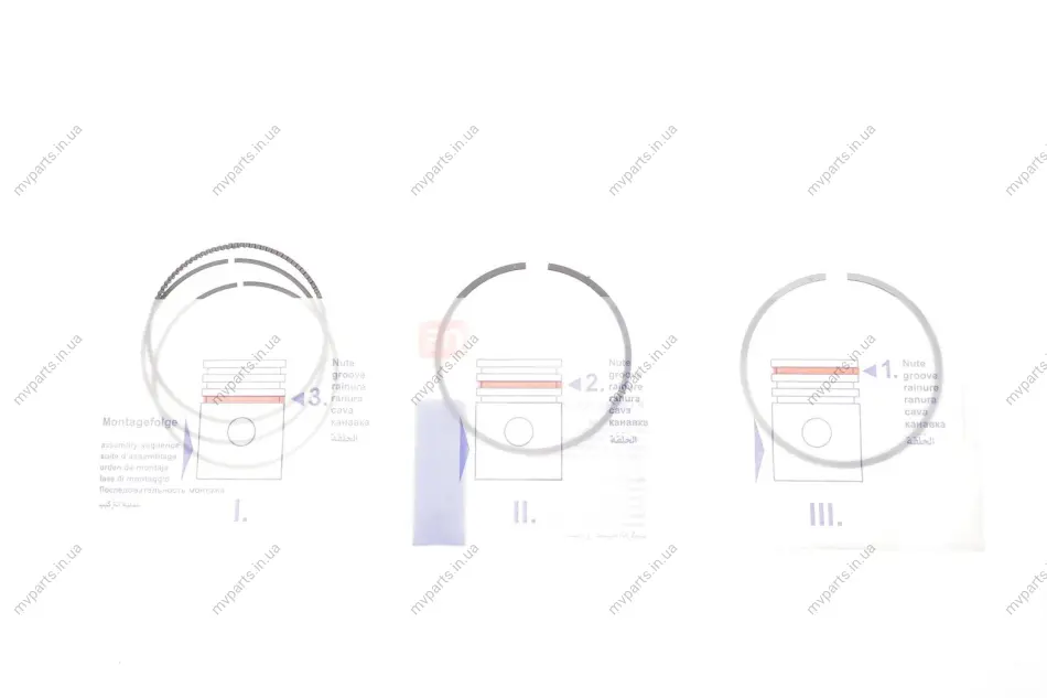 Кільця поршневі Ford Tourneo Connect/Transit Connect 1.6 13- (79mm/STD) (1.2-1.2-2.0) = 8921760000 120 021 0071 00 NPR 120-021-0071-00 (фото 1)