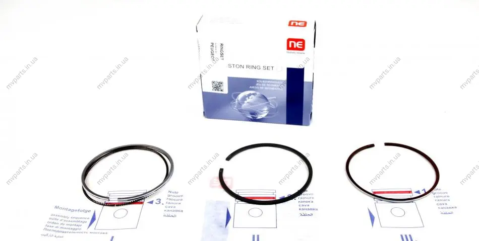 Кільця поршневі Citroen Jumper/Peugeot Boxer/Expert 1.9D (83.00mm/STD) (2-2-3) = 8937230000 120 037 0023 00 NPR 120-037-0023-00 (фото 1)