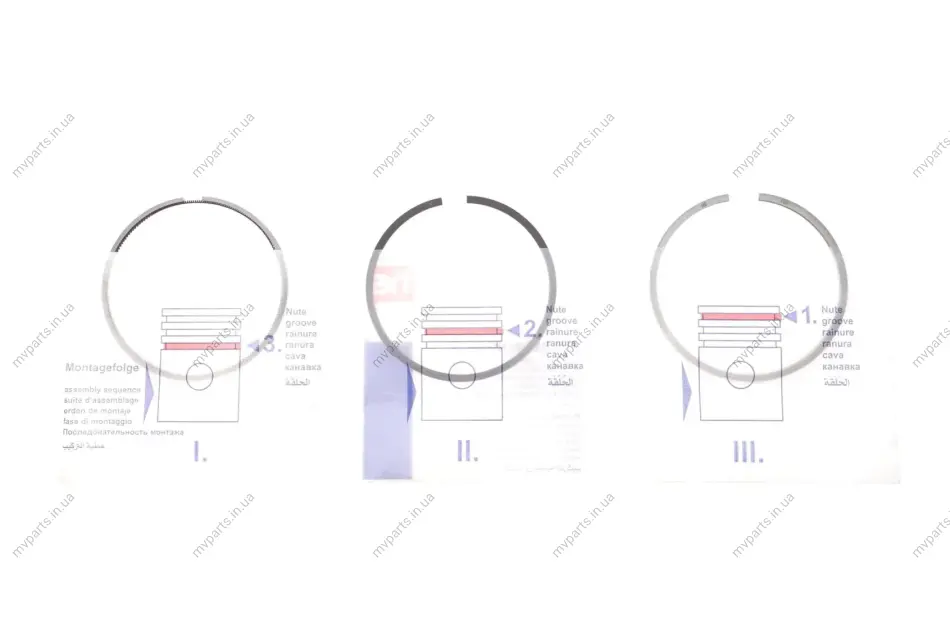 Кільця поршневі VW Crafter/T6 2.0TDI 15- (81.00mm/STD) (1.75-2-2) = 8950000000 120 050 0089 00 NPR 120-050-0089-00 (фото 1)