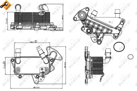 Радіатор масляний Skoda Octavia/Superb/VW Passat 1.2-3.6 04-15 NRF 31264
