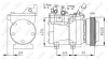 Компресор кондиціонера Hyundai Tucson 2.0 04-10/Elantra 1.8 01-10/KIA Sportage 2.0i 04-/2.0CRDi 10- NRF 32205 (фото 5)