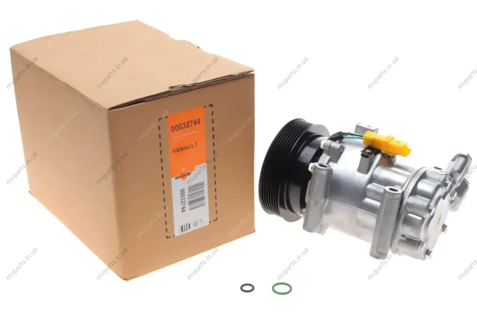 Компресор кондиціонера MB Citan 1.5CDI 12-/Nissan Juke/Note/Micra/Renault Clio/Kangoo 1.2-1.6 03- NRF 32744 (фото 1)