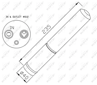 Осушувач кондиціонера Citroen C4/C-Crosser/Honda FR-V/Mazda 2/3/5/Mitsubishi Lancer 1.0-4.5 00- NRF 33225
