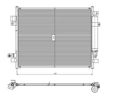 Радіатор кондиціонера (з осушувачем) Nissan Note 1.2/1.5D 12- NRF 350418
