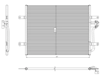 Радіатор кондиціонера VW Crafter/Golf VII/MAN TGE 14- NRF 350444