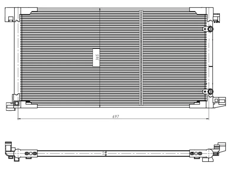 Радіатор кондиціонера Toyota Prius 1.8 16-22 NRF 350449 (фото 1)