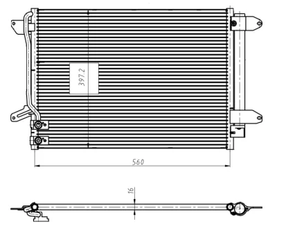 Конденсатор кондиціонера VOLKSWAGEN JETTA IV (10-) 2.0 FSi (вир-во) NRF 350507