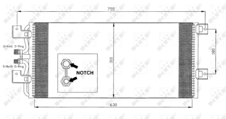 Радіатор кондиціонера VW T3/T4 1.6-2.8 79-03 NRF 35140