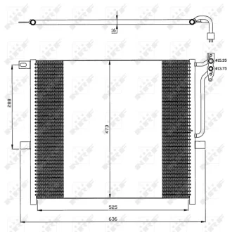 Радіатор кондиціонера BMW X3 (E83) 03-11 M54/N46/N52 NRF 35468