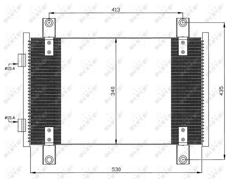 Радіатор кондиціонера Citroen Jumper/Fiat Ducato/Peugeot Boxer 2.0-2.8D 02- NRF 35501 (фото 1)