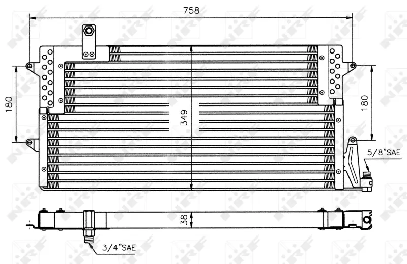 Конденсер кондіционера VW Passat 88- (вир-во) NRF 35534 (фото 1)