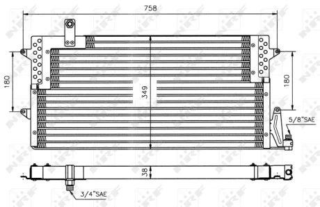 Конденсер кондіционера VW Passat 88- (вир-во) NRF 35534