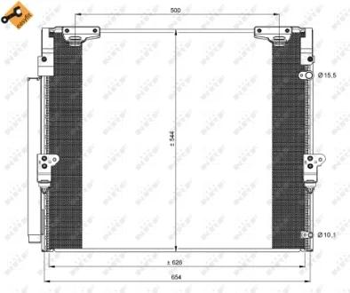 Радіатор кондиціонера Toyota Land Cruiser/Lexus LX 4.5d/4.7/5.7i 07- NRF 35862
