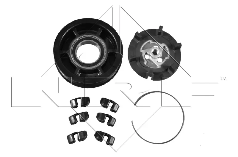 Шків компресора кондиціонера Fiat Doblo 2.0D 10- NRF 380052 (фото 1)