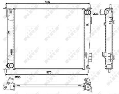 Радіатор охолодження Kia Soul 1.6 09-14 NRF 53057